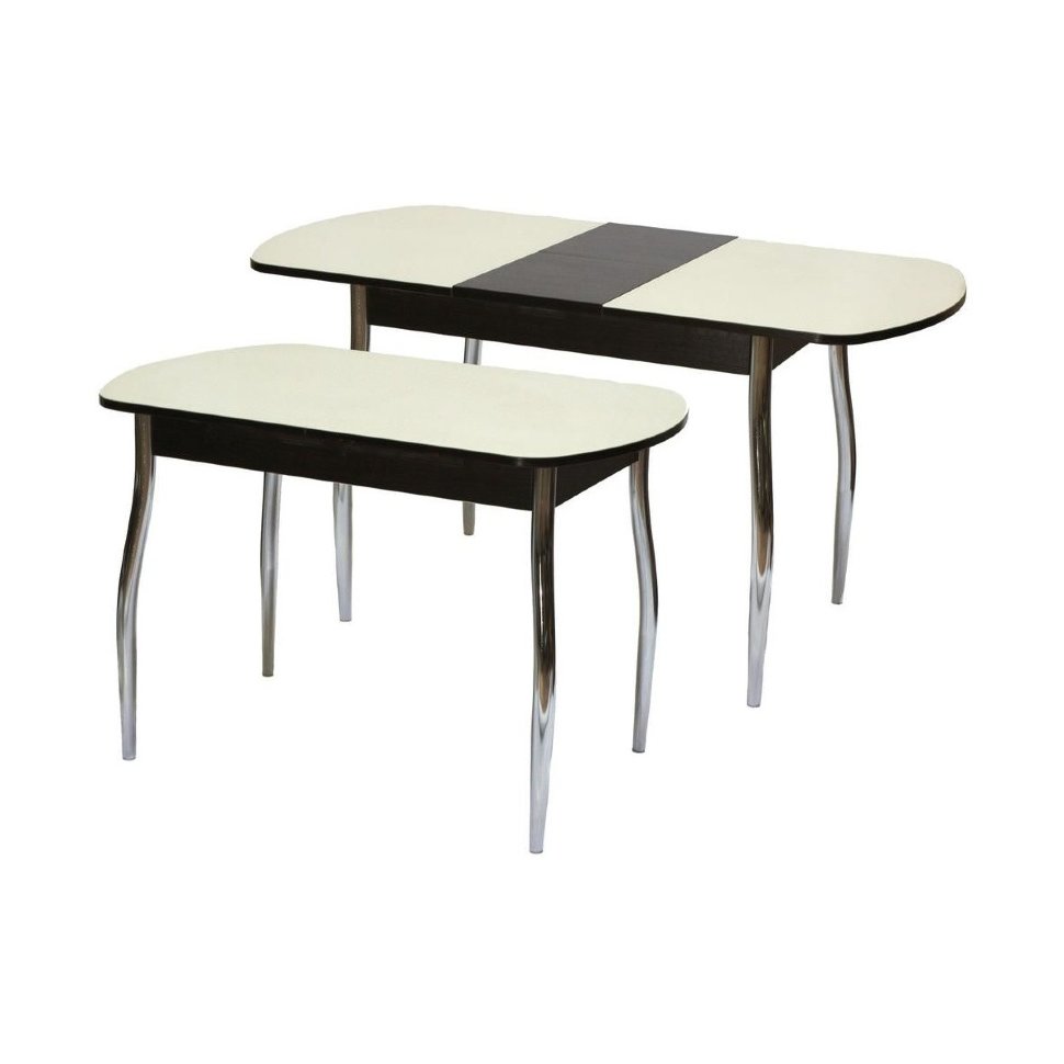 прямоугольный раздвижной стол с закругленными углами